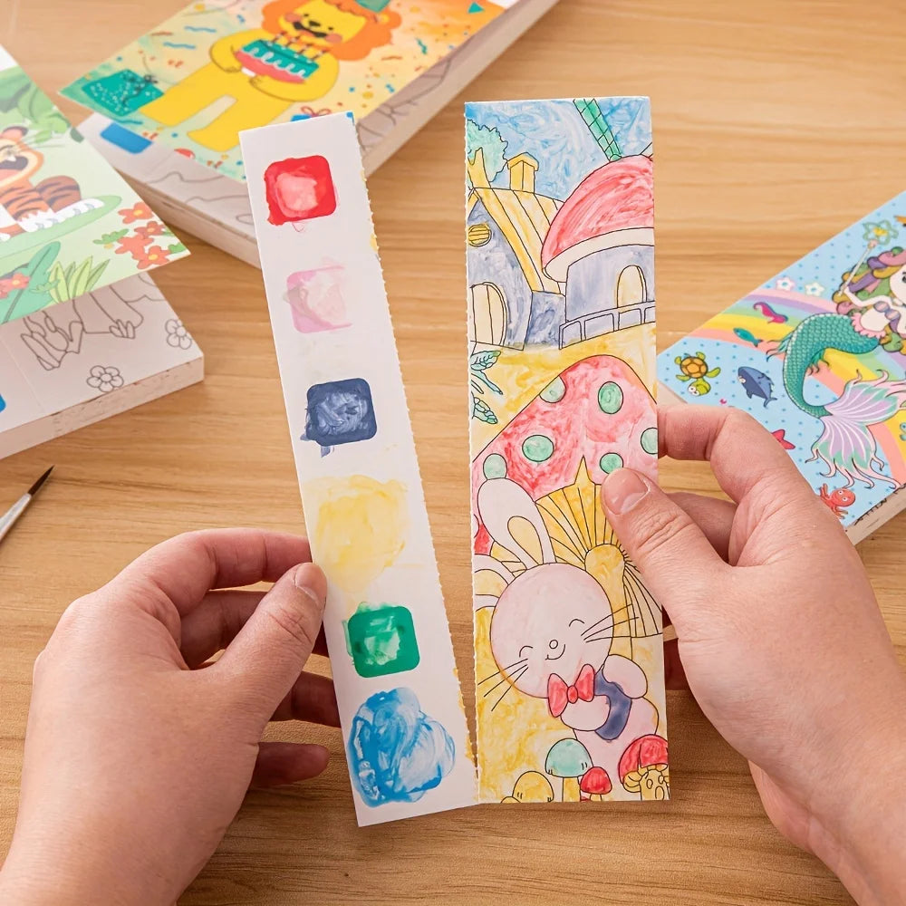 12 pages Children's Watercolor Coloring Book,Drawing Toys For Children Birthday, Thanksgiving, Halloween, Easter, Christmas gift