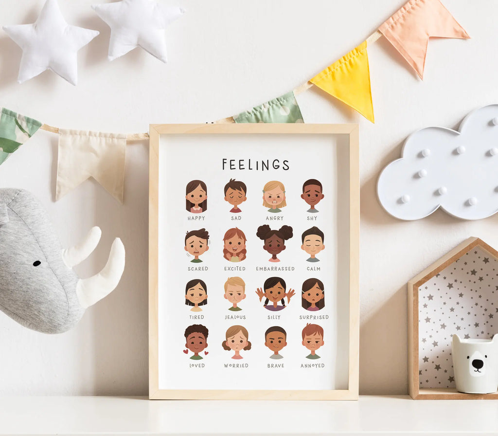 Feelings Poster Calming Techniques Calming Corner Emotion wall art cartoon print child cute canvas painting nursery home decor
