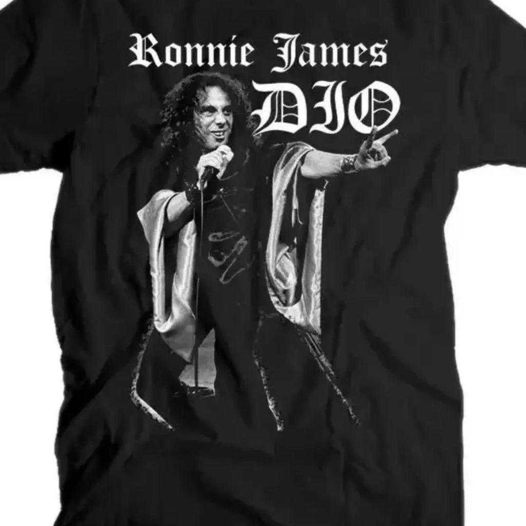 1pc Ronnie James DJ Graphic T-Shirt, 100% Cotton, Breathable & Moisture-Wicking, Unisex Crew Neck Tee for Sports, Casual Outings, Beach, Party - Spring/Summer Fashion Top for Men & Teens